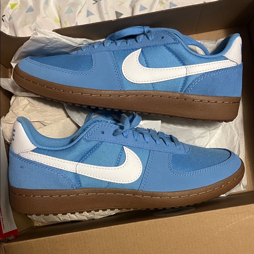 Nike Sky Blue and White Sneakers